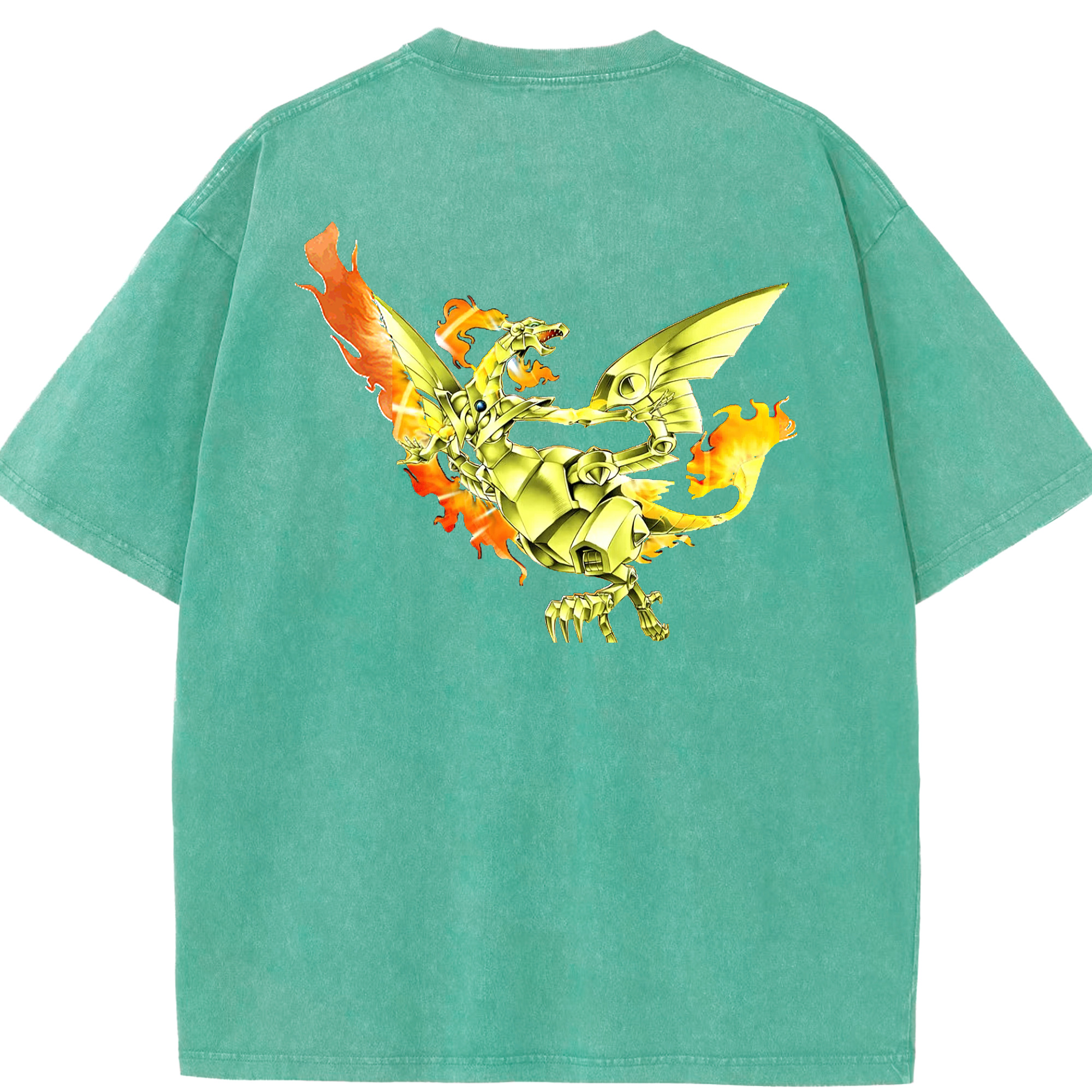 （画像用） 遊☆戯☆王 Yu-Gi-Oh! 綿100% ヴィンテージ風 半袖Tシャツ（背面プリント）